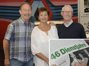 Arnold Roethlin mit Marlies und Walter Malin