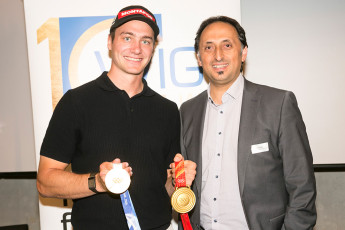 Rankweil am 21.5.2026 11. Ordentliche Generalversammlung der WIGE Vorderland, im Firmament. Stargast Doppelolympiasieger Alessandro Haemmerle.