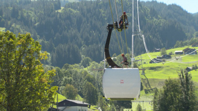 Seilbahn in Grindelwald, ausgestattet mit Scheibenheizung und Infotainment-Bildschirmen © ORF Vorarlberg