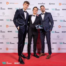 Foto_Martin Kopcial, Philip Berger und Lukas Stranger von NXRT – die Gewinner des International VR Awards in der Kategorie „VR Marketing Product of the Year”