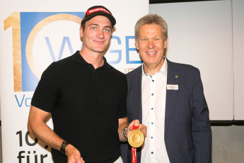 Rankweil am 21.5.2026 11. Ordentliche Generalversammlung der WIGE Vorderland, im Firmament. Stargast Doppelolympiasieger Alessandro Haemmerle.