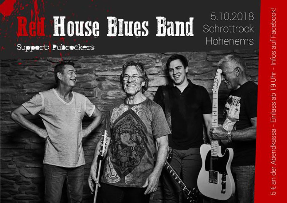 Red House Blues Band + Pubrockers live im Schrottrock MotorFreizeitTrends.at