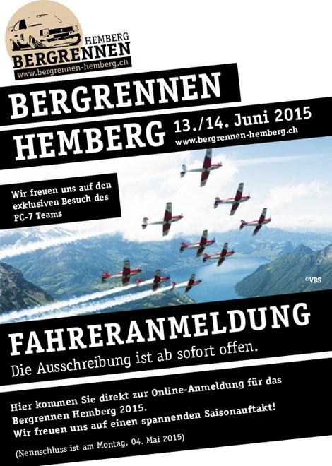 Zur Anmeldung Bergrennen Hemberg 2015